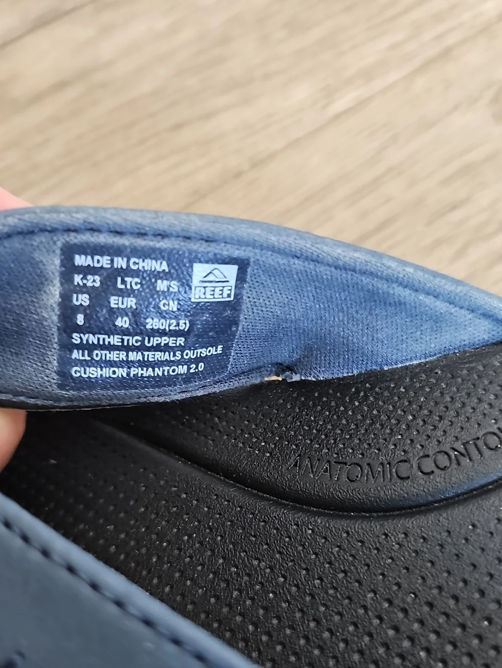Men's REEF Flip Flops Dark Blue Cushion Phantom 2.0 sz 8 US